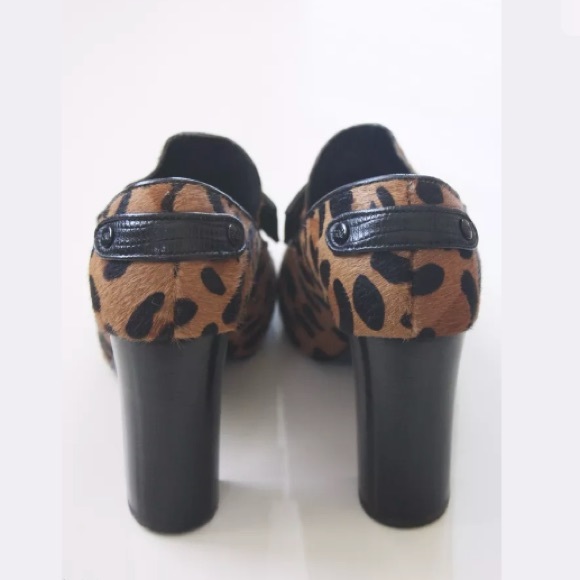 REBECCA MINKOFF PONY HAIR HIGH HEELED LOAFERS - Picture 5 of 5